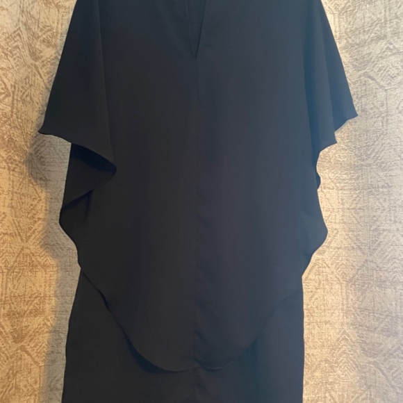 Adelyn Rae cape mini dress, black, size small - Picture 5 of 5